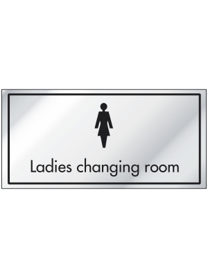 Ladies Changing Room Information Door Sign - ID001