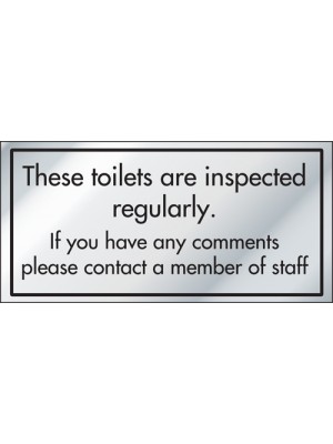 Toilet Inspection Information Door Sign - ID013