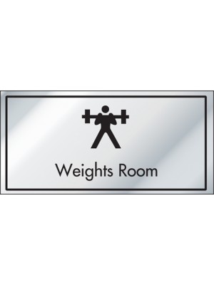 Weights Room Information Door Sign - ID014