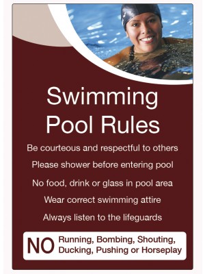 Swimming Pool Rules Notice - LP003
