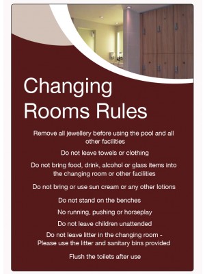 Changing Rooms Rules Guidelines Notice - LP008
