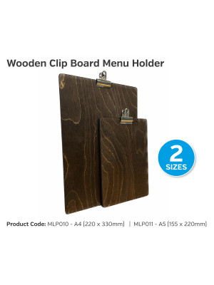 Wooden Clip Board Menu Holder
