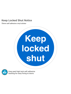 Keep Locked Shut - 75mm Vinyl Sticker