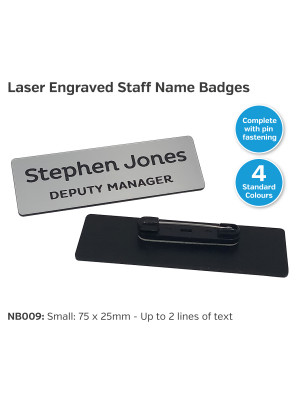 Small Laser Engraved Staff Name Badges