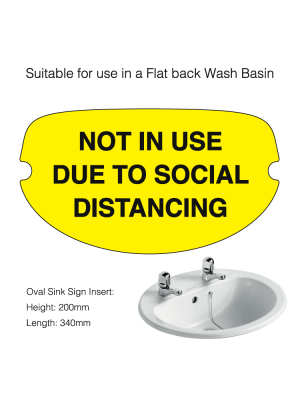Flat Back Social Distancing Washroom Sink Cover