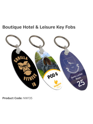 Boutique Hotel & Leisure Key Fobs - Oval - Full Colour Photo Print