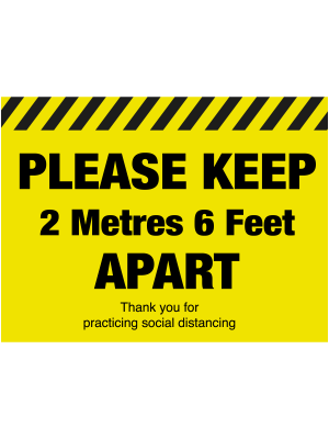 Please keep 2 metres apart social distancing floor graphic - SD036