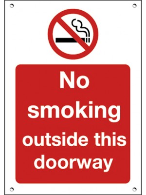 No Smoking Outside This Doorway Sign