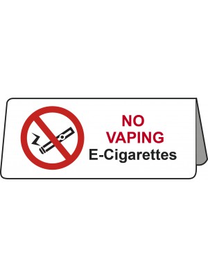 PS442 - No Vaping E-Cigarettes Tent Table Notice