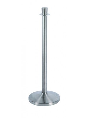 Silver Rope Barrier Pole - RBS001