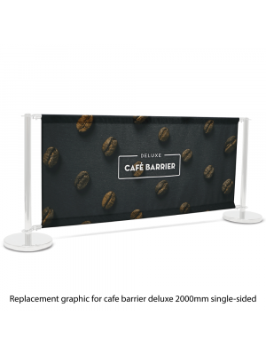 Replacement Graphic for Deluxe Cafe Barrier 2000mm Single Sided Print