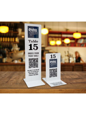 Free Standing Table Numbers with QR code