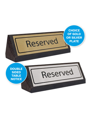 Rustic Wooden Reserved Table Notice
