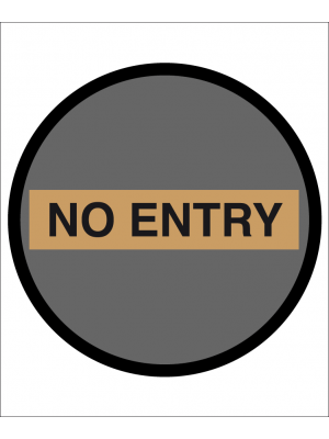 No Entry floor and wall floor graphic