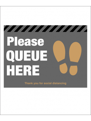 Please queue here with symbol distancing floor graphic  - SD200