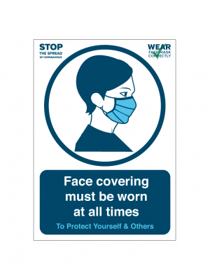 Please wear your face covering at all times notice