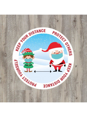 SD345_SD346 Christmas Keep Your Distance floor graphic