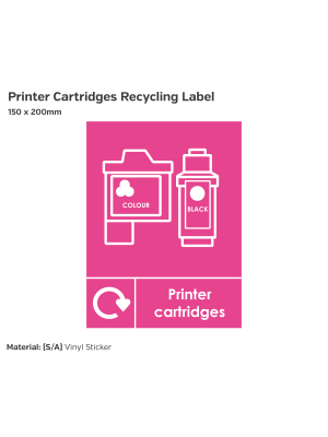 Printer Cartridges Recycling Label - Vinyl Sticker