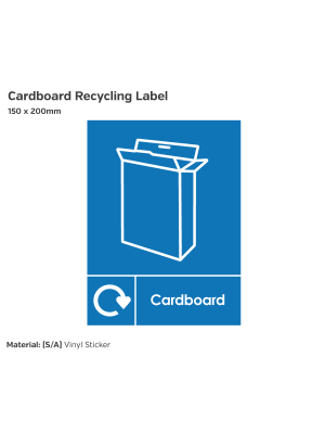 Cardboard Recycling Label - Vinyl Sticker