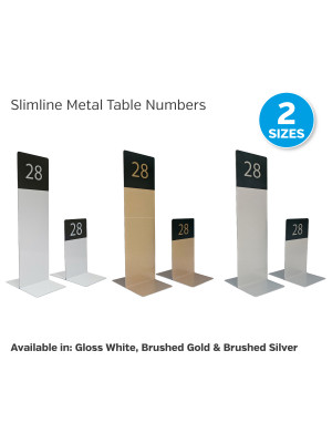 The Emperor Range - Slimline Metal Table Numbers