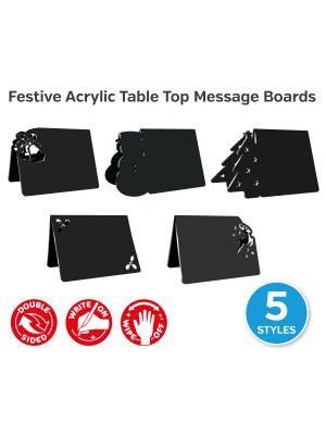Festive Acrylic Table Top Message Boards