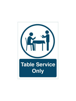 "Table Service Only" notice