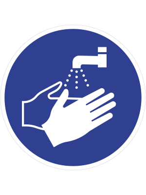 wash your hands floor graphic