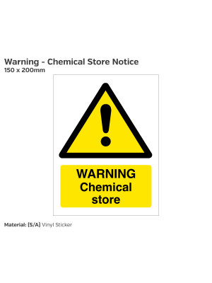 Warning Chemical Store Safety Sign