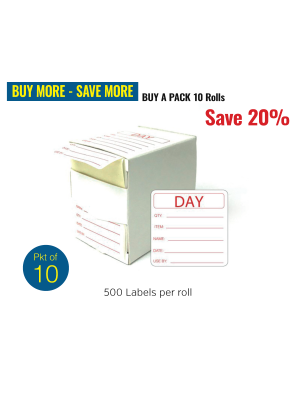 Use By Food Labels Date DY054 25x25mm 1000 Labels Box Removable Food Preparation 