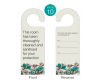 This room has been cleaned and sanitised for your protection door hangers. Pack of 10 - DH011