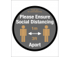 Please ensure of social distancing floor graphic