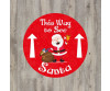 SD351 SD352 This way to see Santa - Christmas Floor Graphic