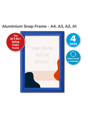 BLUE 25mm Profile Snap Poster Frames