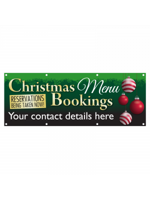  Personalised Christmas Menu Bookings Banner
