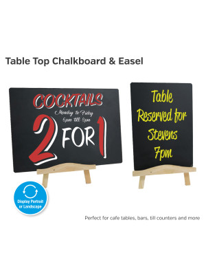 Table Top Chalkboard & Easel