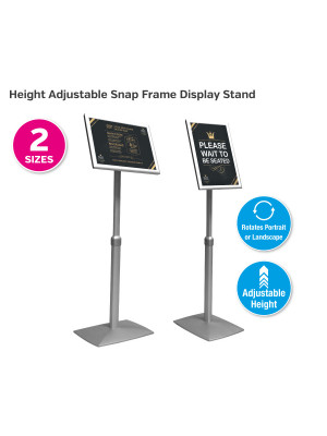 Height Adjustable Snap Frame Display Stand