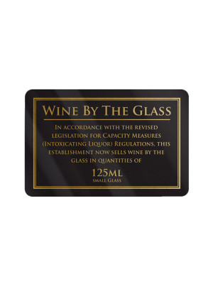 125ml Wine by the Glass Notice - Frame Options