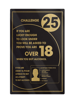 Challenge 25 Bar Notice