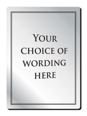 A4 Custom Your Own Text Bar Notice - Frame Options