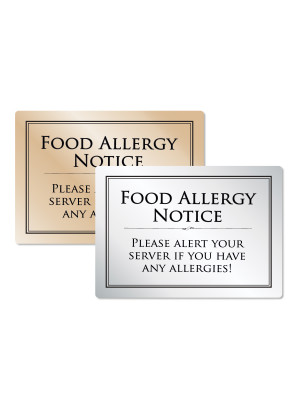 Food Allergy Bar Notice