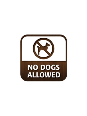 No Dogs Allowed Window Sticker - CA003