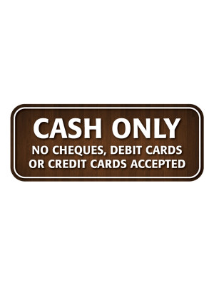 Cash Only Window Sticker - CA007
