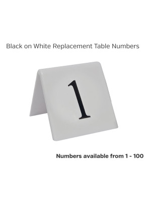 Replacement Table Top Table Numbers - TNW Range