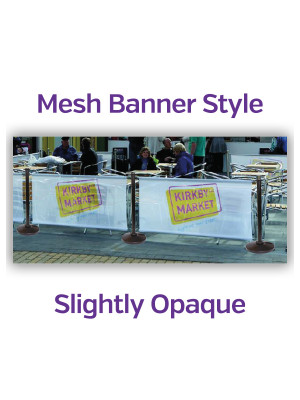 Mesh Single Sided Black Steel Cafe Barrier System - Full Set - Multiple Sizes