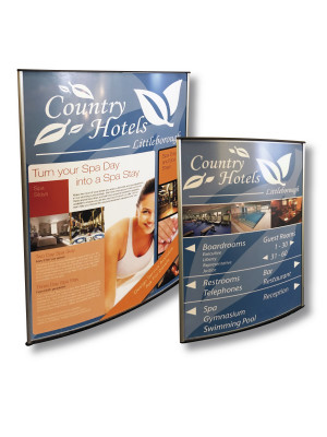 Portrait Curved Contemporary Sign System - Multiple Options