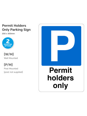 Permit holders only parking notice