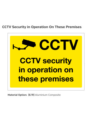 CCTV Security in Operation on These Premises Notice