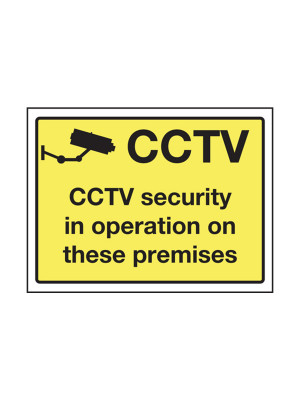 CCTV Security in Operation on These Premises Exterior Notice - Mount Options