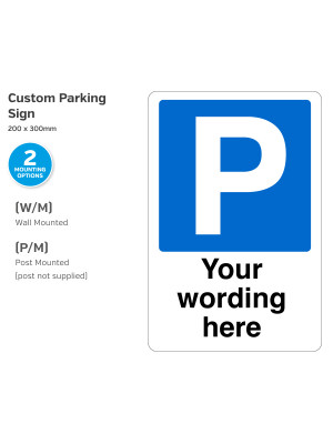 Custom Parking Traffic Notice - 200 x 300mm