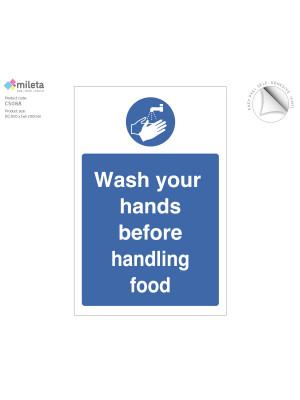 Wash Your Hands Before Handling Food Notice